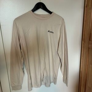 New Katin Cream Long Sleeve “Sunset with Palm Trees” Graphic Shirt Men’s Medium